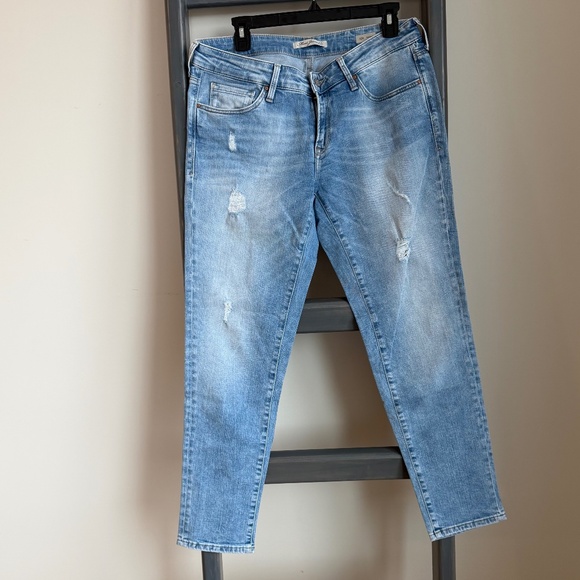 Mavi Jeans Co. ADA Boyfriend Jeans – Size 28/29 (Light Wash, Distressed) - Picture 1 of 5